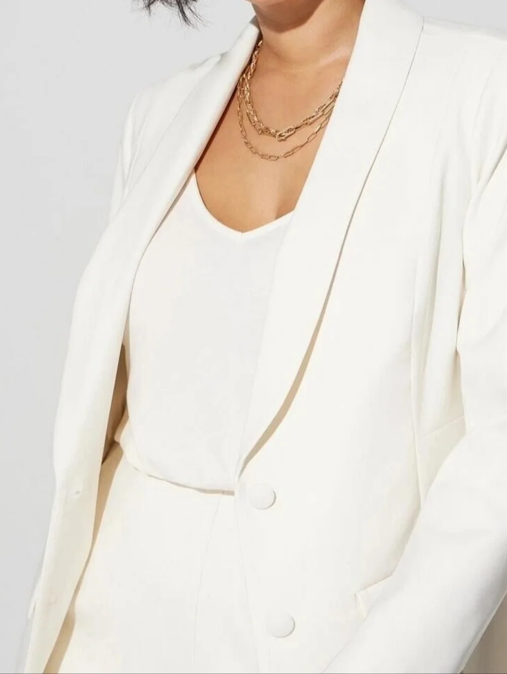 torrid Soho Studio Refined Crepe Blazer Cream Shawl Collar Blazer *Nwt* - Picture 5 of 16